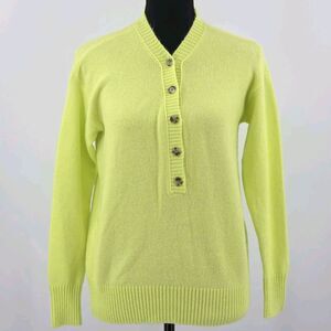 Loft Henley Sweater Womens Size XS Bright Fall Winter Academia Lightweight
